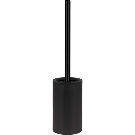 Escobillero con soporte cerámico TUBE-matT Negro mate Spirella