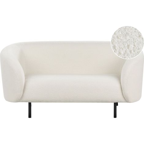 Sofa 2-Sitzer LOEN Bouclé Weiß