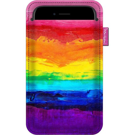 Smartphone-Hülle, farbenfrohes Muster – Öko-Filz, 105 x 175 mm, Grau, strapazierfähiger Druck, Schutz für Ihr Handy, waschbar bei 40 °C, Bertoni (1/5)