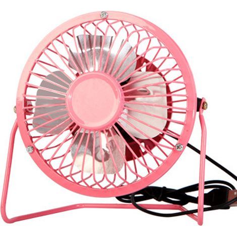 Ventilatore USB – Ventilatore da scrivania portatile – Rotazione a 360° (movimento verticale) – 2 velocità – Design in metallo – Per casa e ufficio – 1 pezzo (1/5)