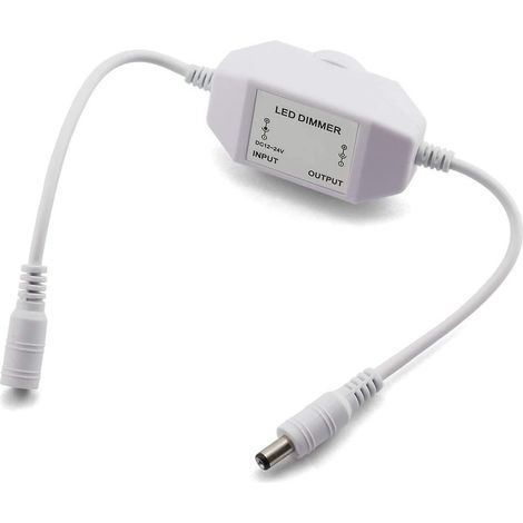 Variateur pour barres LED, interrupteur variateur 12-24 V CC 6 A, compatible avec les barres LED et les guirlandes lumineuses LED 3528 (1/5)