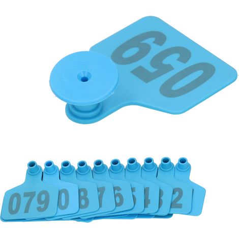 001-100 Numéro d'identification en plastique pour animaux d'élevage (bovins, vaches) - Accessoires pour la ferme (1/5)