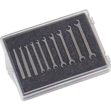 Coffret de clés micro-plates 10 pièces 1-4 mm – Acier inoxydable V2A – 980SET – Boîte de rangement pratique – - 10-TLG (1/5)