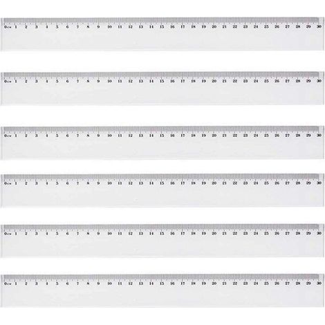 Righello in plastica 30 cm MP rigido (1/4)