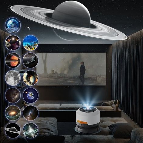 Lampada proiettore HD focalizzabile, proiettore di cielo stellato e Via Lattea, luce d'atmosfera con pioggia di stelle per la camera da letto, 13 modelli (1/4)