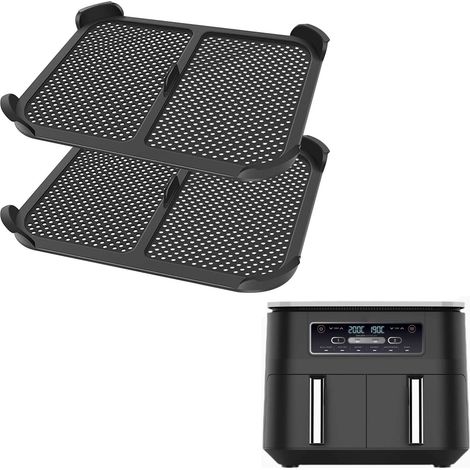 Lot de 2 Air Fryer Filet Anti-éclaboussures, Protections Anti-éclaboussures Accessoires pour Air Fryer, Peut Contenir Jusqu'à 240 °C, reusable, pour Air Fryer AF300 (21.3 16.7 1.5cm)