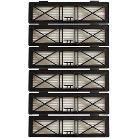 Lot de 6 filtres HEPA Neato Botvac D7 D3 D4 D5 D6 D70 D75 D80 D85 75e 80 85 pièces, filtres pliables haute efficacité 99% pour robots aspirateurs Neato Botvac (1/5)