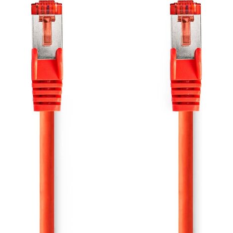 Nedis CAT6-Netzwerkkabel / RJ45 Stecker / RJ45 Stecker / S/FTP / 3.00 m / Rund / LSZH / Red / Label