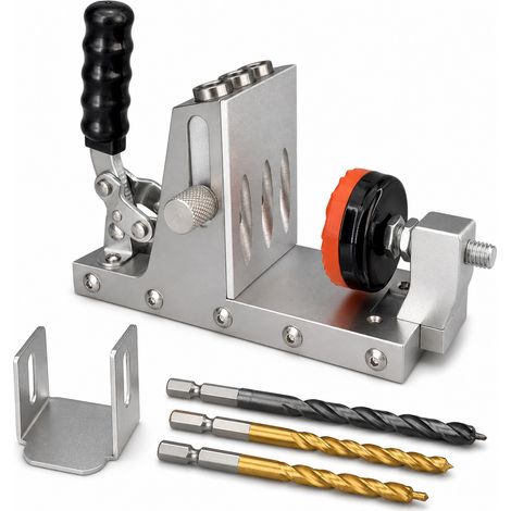 Wood Pocket Hole Jig 3 Drill Bits for Furniture 9.5 mm (1/5)
