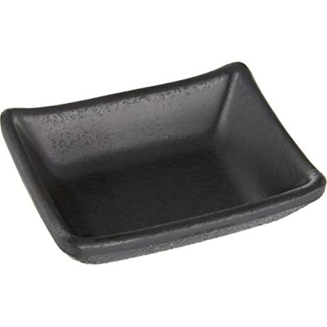 Lacor-Piatto rettangolare in melamina, colore: nero 9 x 7 x 3 cm (1/4)