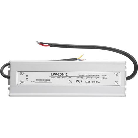 Wasserdichtes BERM-Netzteil für Treibergeräte der LED-Beleuchtungsindustrie, DC12V 200W LPV-200-12 (1/5)