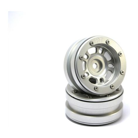 Beadlock Wheels PT- Distractor Silver/Silver 1.9 (2 pcs)