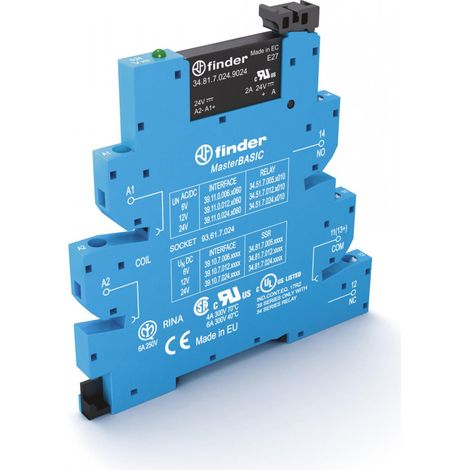 Interface statique masterBASIC 1NO 2A IN : 24V DC OUT : 240V AC à cage FINDER 391070248240