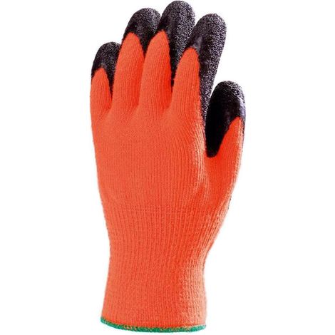 Gant tricote orange s/couture anti froid - S015210000 T9 (1/2)