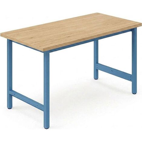 Établi pour atelier - Dim 1500x750x824mm - Bleu industriel RAL5015 - Charge max 500kg - W010030002-BI (1/5)