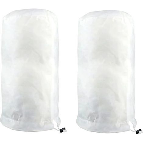Voile d'Hivernage pour Plantes Extérieur 80x100 cm, 2PCS Housse d'hivernage pour Plantes en Pot, Housses de Protection Contre Le Gel, protège Les Arbres du Froid et du Vent nuisibles, Réutilisable (1/5)