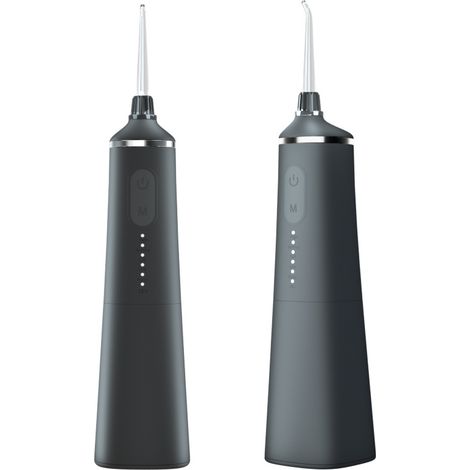 Hydropulseur électrique sans fil, rechargeable, 5 modes, réservoir d'eau de 240 ml, étanchéité IPX7, idéal pour les voyages et la maison (noir) (1/5)
