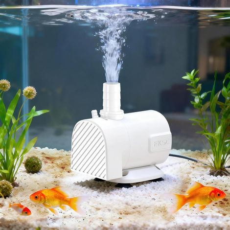 Pompe submersible pour fontaine de 225 GPH - Débit réglable, double aspiration latérale/inférieure - Ultra silencieuse avec protection thermique - Idéale pour les aquariums, les statues et la culture (1/5)