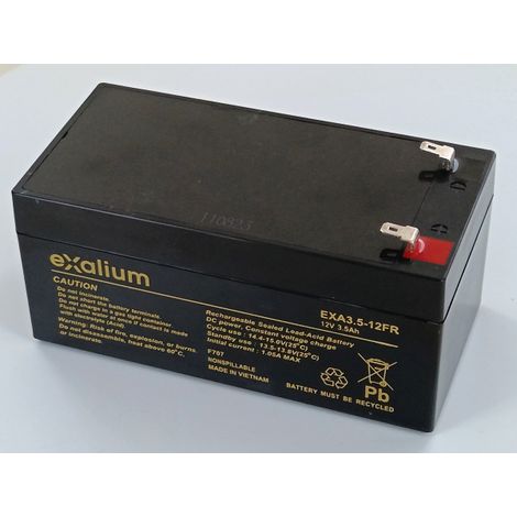 Batterie Plomb 12V 3.5Ah Exalium EXA3.5-12FR