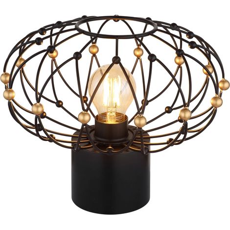 Globo - lámpara de mesa - GREYS - negro - metal - Ø 28cm - E27 -
