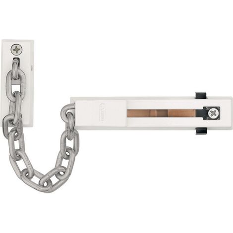 Cadena para puerta SK66 L.165mm DIN L/R blanca c.cierre seguridad niños ABUS