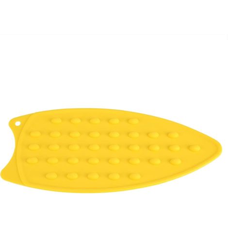 Tapis de repose-fer en silicone, tapis de fer en silicone anti-dérapant résistant à la chaleur, coussin de support en caoutchouc pour repose-repassage anti-dérapant et résistant à la chaleur(jaune)