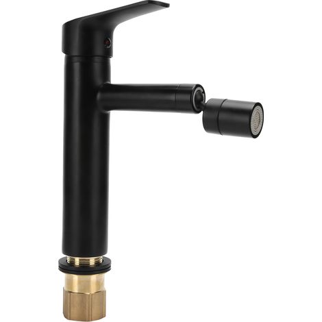 Waschtischarmatur, drehbare Waschtischarmatur, schwarz, EU 3/8-Zoll-Gewinde (1/5)