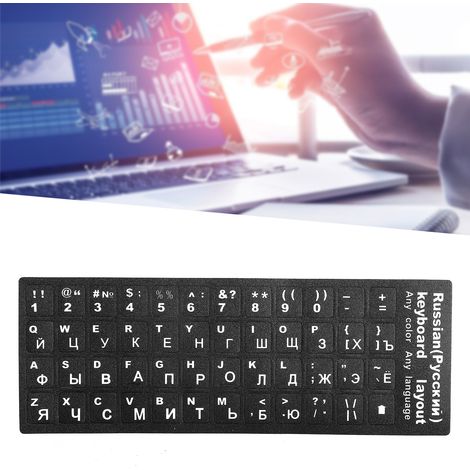 Étiquettes clavier cyrillique pour PC de bureau et portable, accessoire de remplacement