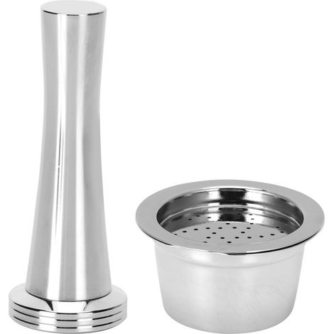 Ensemble de filtres à café à capsules rechargeables, tasseur, goupillon et cuillère pour machine à café Kfee (1/5)