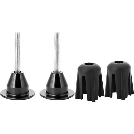 paire d'embouts de guidon en alliage d'aluminium pour vélo (noir) (1/5)