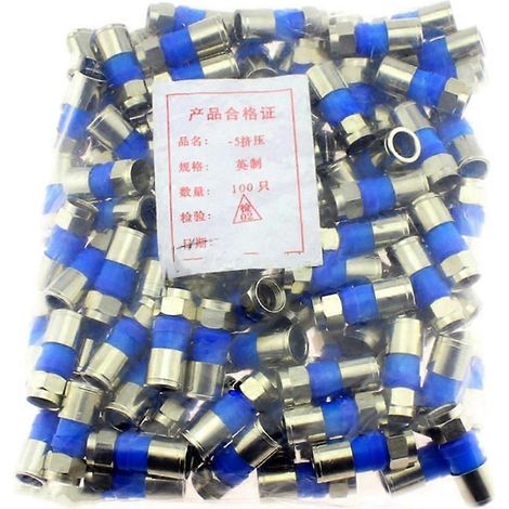 100 Stück/Beutel Universeller wasserdichter Stecker mit extrudiertem F-Stecker 75-5 RG6 - A (1/5)