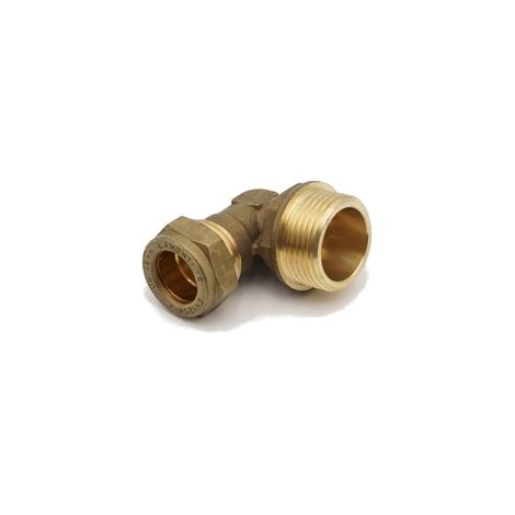 PrimaPlus 15mm Brass Compression Elbow 3/4" Male - 10 Pack (1/3)