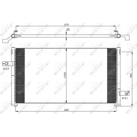 Condenseur, climatisation NRF 35877 SUBARU 73210FC050