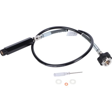 Ortviai Adaptateur de tuyau pour siphon à gaz carbonique CGA320/TR21-4 91 cm noir en acier inoxydable et aluminium (1/5)