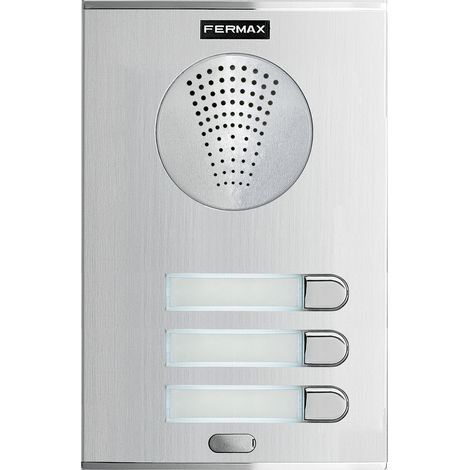 Placa cityline 4+N, aluminio anodizado, pulsadores cromados, estanca para exteriores.