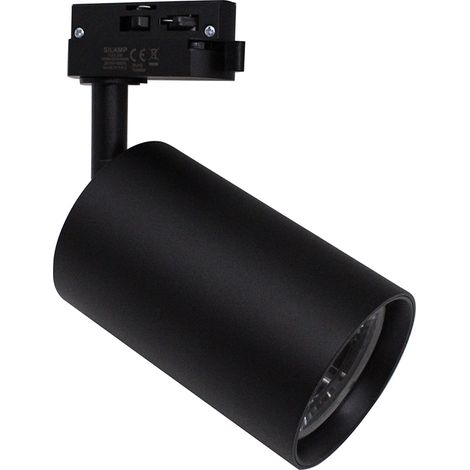 FARETTO LED A BINARIO MONOFASE 30W 220V NERO LUCE SWITCH 3000K-4200K-6400K