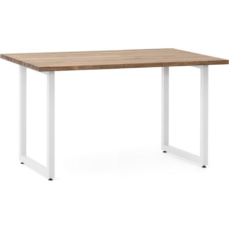 Mesa iCub Strong ECO 120x80x75cm Blanco en madera maciza de pino acabado vintage estilo industrial Box Furniture (1/5)