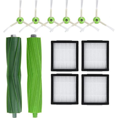 MINKUROW 12 Parti Di Ricambio Accessori Kit Per Irobot Roomba I E& J Series I3 I3+ I4 I4+ I6 I6+ I7 I7+ I8 I8+ J7 J7+ E5 E6 E7 Filtri Spazzola In Gomma Spazzole Per La Pulizia Del Bordo (1/5)
