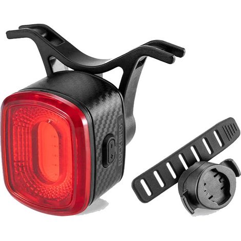 Luz trasera para bicicleta Rockbros Q2S LED USB IPX6 con luz de freno para tija de sillín o sillín (1/5)