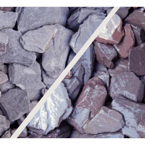 Decorative Gravel Plum Slate 30/50mm 20KG Bag Garden Landscaping Stones (1/4)
