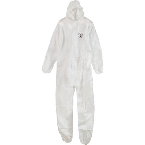 TUTA DI PROTEZIONE IN TESSUTO LAMINATO DPI III TIPO 5/6 CE-0624 Col. Bianco Mis. L