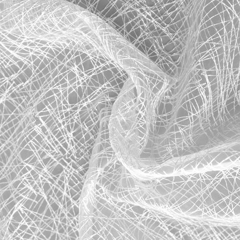 Tissu en voile d'organza brodé Blanc 295 cm