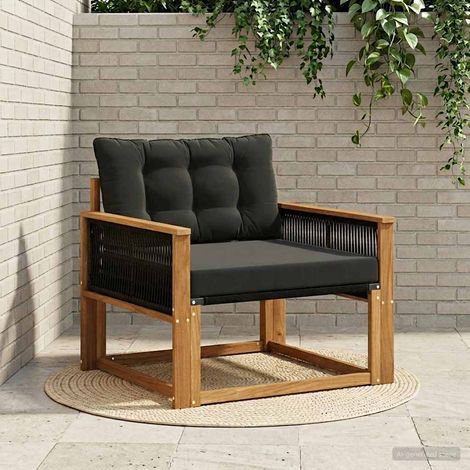 Teenpull – Outdoor-Sofagarnitur Massives Akazienholz und Textilene Natur (1/5)