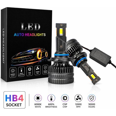 LED-Lampen-Set HB4 – 12V–24V, 60 W, 6500 lm, 6000 K, CANbus, fehlerfrei