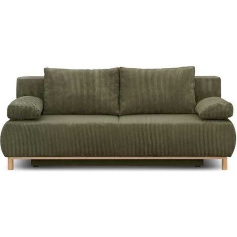 Mika Klappbank Samt Grün Khaki 192 cm (1/3)