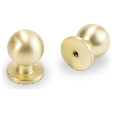 10 Stück Küchentürknöpfe aus goldfarbener Zinklegierung und gebürstetem Messing (1/5)