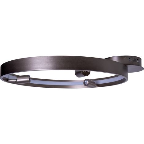 Naeve TRISTAN Plafonnier semi-encastré à LED intégré à intensité variable, acier vierge, 3 000 K (1/5)