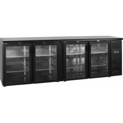 Arrière de bar ventilé 605 Litres, 4 portes vitrées battantes, 320 W, 220 V - MONO (1/4)
