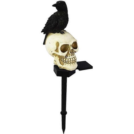 Lampes solaires d'extérieur pour allée avec motif corbeau d'Halloween, résistantes aux intempéries, éclairage de jardin et de cour (1/5)
