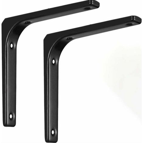 Stück L-förmige Regalwinkel, 150 x 125 mm, Schwarz